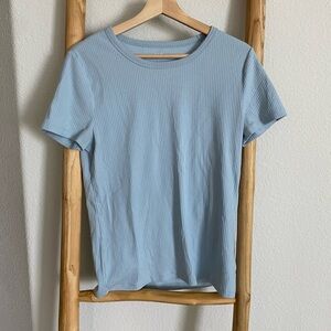 Gap Baby Blue Rib T Shirt